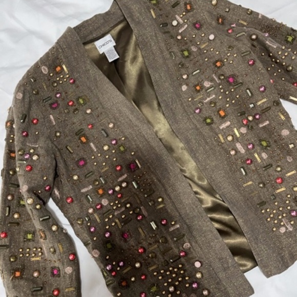 Woman's Blazer in Olive/Gold - Picture 1 of 4